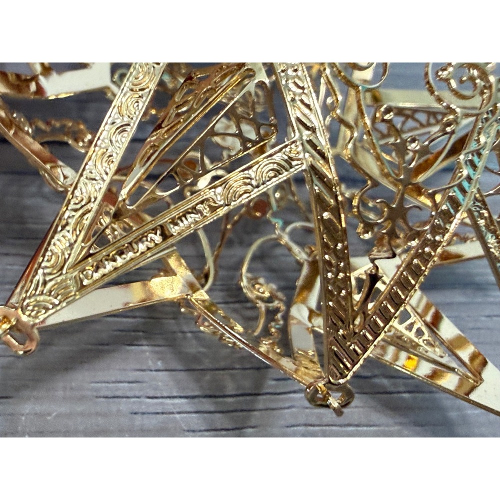 2013 Danbury Mint Annual 23k Gold Star of Wonder Christmas Tree Ornament - Picture 5 of 7
